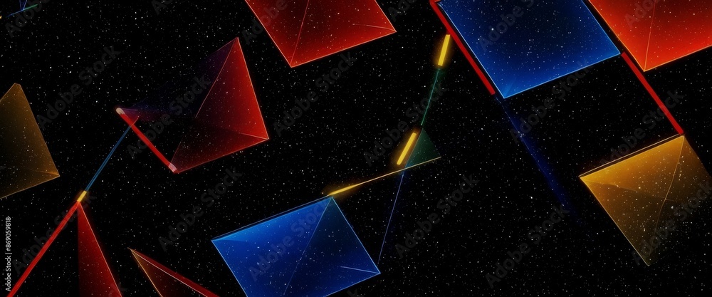 Poster abstract background with simple imagine a retro-futuristic desig