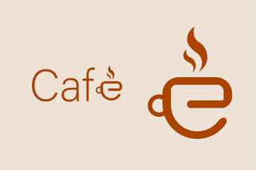 Best Coffee cup Logo design vector template style. Hot drinks Cafe Logotype concept.	