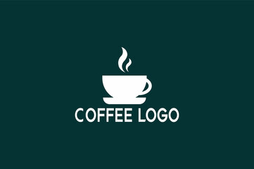 Best Coffee cup Logo design vector template style. Hot drinks Cafe Logotype concept.	