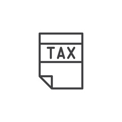 Tax Document line icon