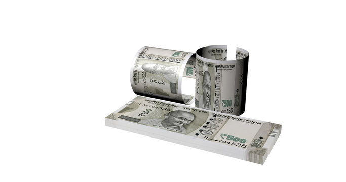500 Rupee Note Money 3D Illustration 3