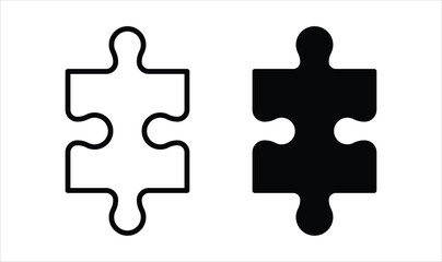 Obraz premium Jigsaw puzzle icon vector illustration
