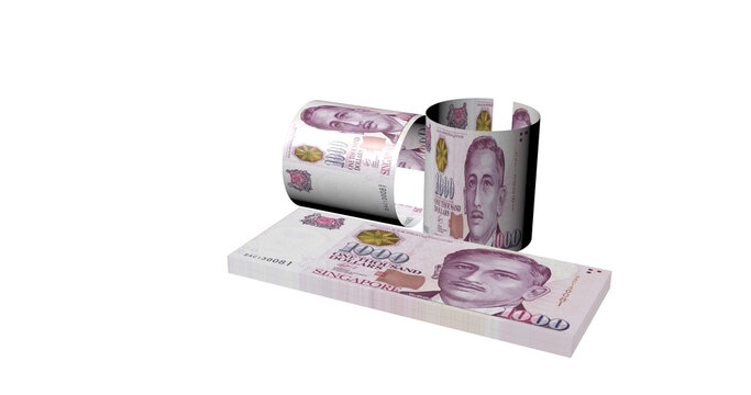 Singapore Dollar Money 3D Illustration 3