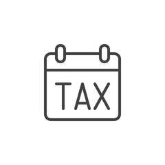 Tax Deadline line icon