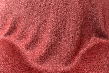 Detailed shiny red fabric background. Beautiful soft wavy folds on smooth shiny piece of cloth. Background for anniversary, Christmas, wedding, birthday, Valentine's Day, events concept. 3D Illustrati