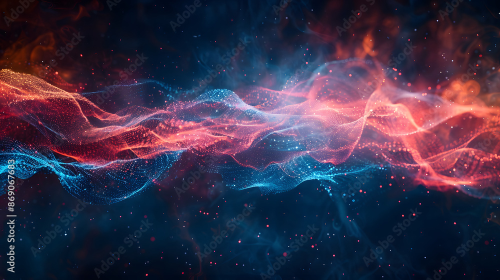 Poster abstract digital background. can be used for technological processes, neural networks and ai, digita