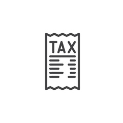 Tax Receipt line icon