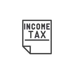 Income Tax line icon