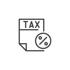 Sales Tax line icon