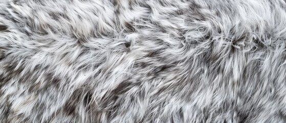 Panoramic close-up, high detail scan of rabbit fur material, Generative AI