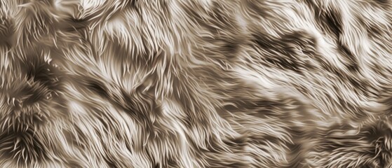 Panoramic close-up, high detail scan of rabbit fur material, Generative AI