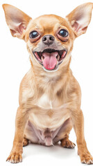 Obraz premium A small gorgeous brown dog is resting in studio