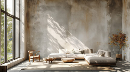 modern living room interior,  Advanced white tone