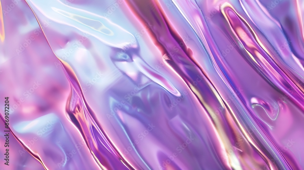 Poster metallic holographic background pink iridescent background holographic abstract lilac colors backdro