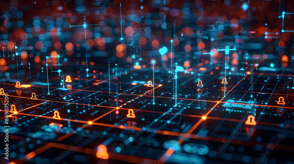 Poster cybersecurity and data privacy in the digital age, cybersecurity and data privacy in the digital age