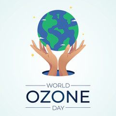 vector graphic of World Ozone Day ideal for World Ozone Day celebration.