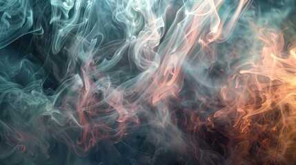 Obraz premium Mesmerizing Dance of Ethereal Smoke Tendrils in Moody Interplay of Light and Shadow
