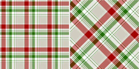 Vector striped pattern or checkered pattern. Tartan, textured seamless twill for flannel shirts, duvet covers, other autumn winter textile mills. Vector Format