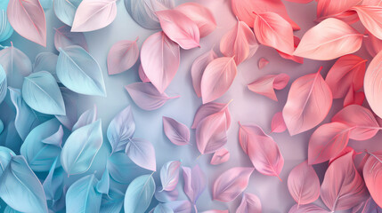 Obraz premium Abstract background with pastel leaves, ultra realistic photography