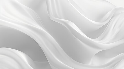 Fototapeta premium Abstract white gray background with wavy smooth lines flowing on it : Generative AI