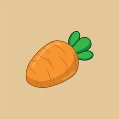 illustration art cute carrot sticker design