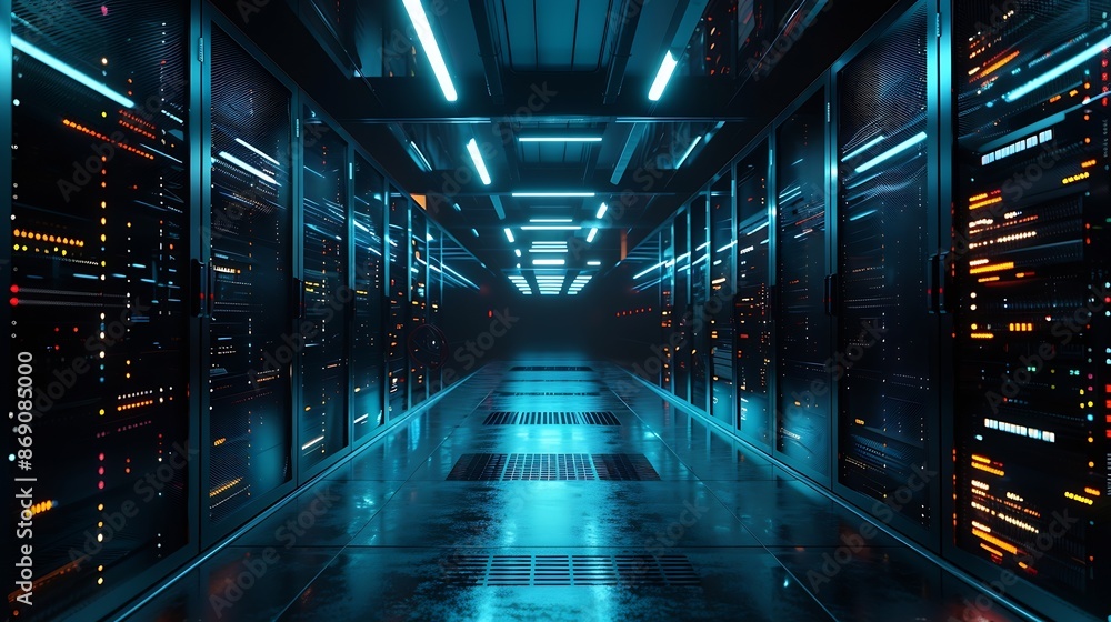 Poster database storage cloud technology file data transfer sharing cyber big data information for financia