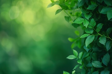Obraz premium Green Leaves and Sunlight, Perfect for Nature or Environmental Backgrounds