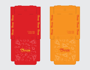 Pizza Box Design, Pizza Packaging Design, Pizza Box Design Template, Ready For Print.