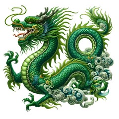 Fototapeta premium The traditional Green dragon