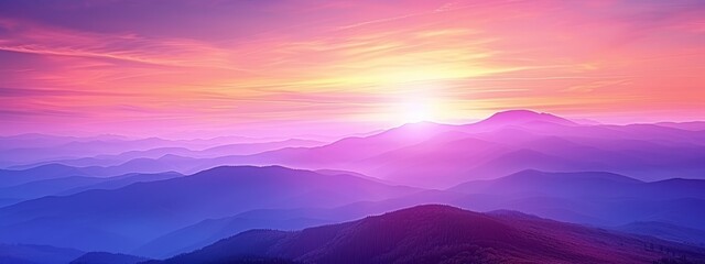 Fototapeta premium birds fly above peaks, foreground