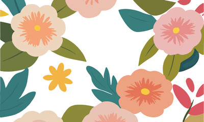 seamless background with flowers