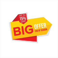 Big Offer Design Vector Sticker