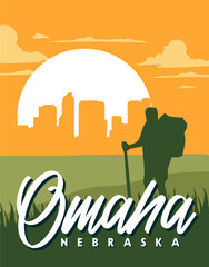 Obraz premium omaha nebraska with beautiful views of the sky and city