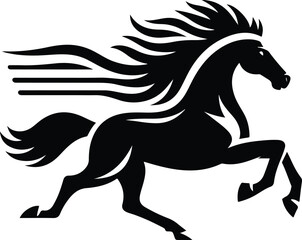 Black horse vector illustration
