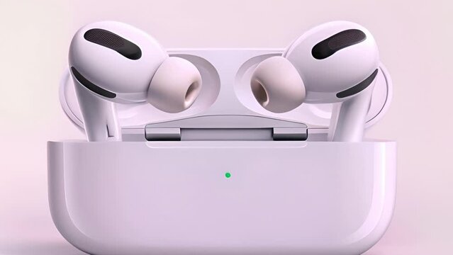 Airpods pro on white background
