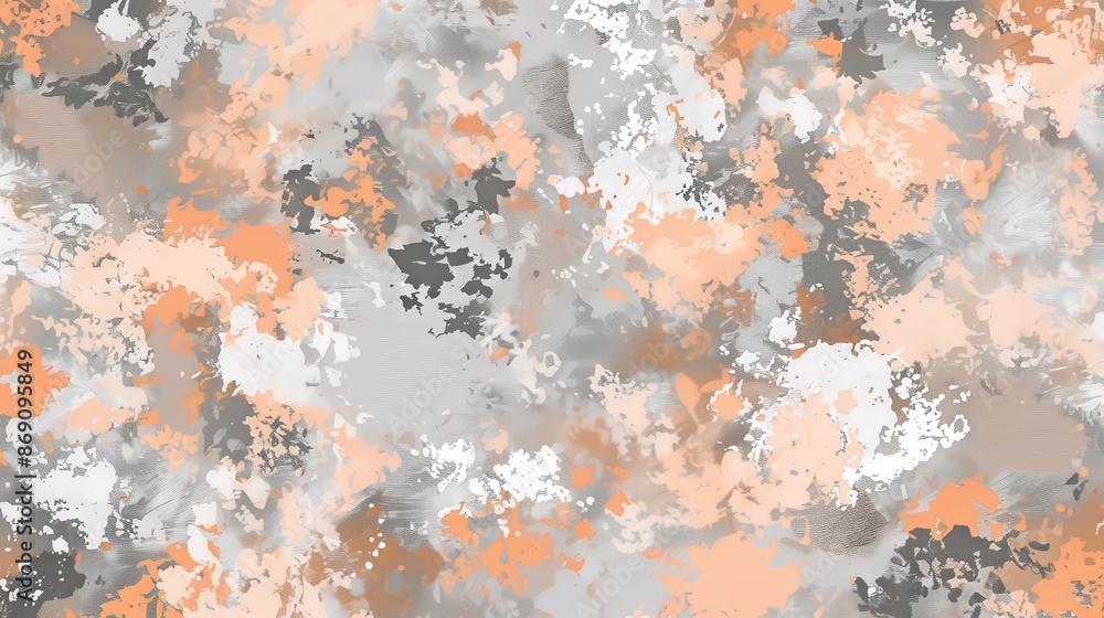 Poster a background with peach fuzz, gray, and white textures in a non-seamless pattern creates a modern ae