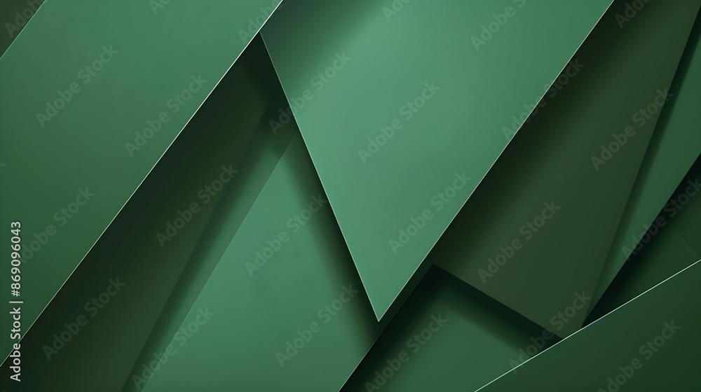 Aufkleber abstract geometric green background copy space : generative ai