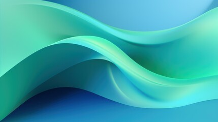 Calm and serene abstract pastel green and blue gradient background for design projects.