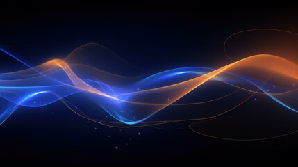 Fototapeta premium Captivating blue and orange energy flowing seamlessly in mesmerizing AIGA pattern.