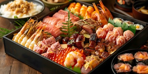 Fototapeta premium A osechi, a traditional Japanese New Year dish