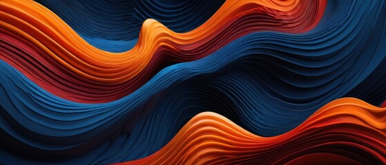 Fototapeta premium A dynamic and colorful fluid wave background with vibrant hues, evoking creativity, energy, and movement. Ideal for design, technology, and artistic themes.