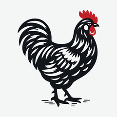 Fototapeta premium Elegant Hen Silhouette, Perfect for Farmhouse Decor and Designs