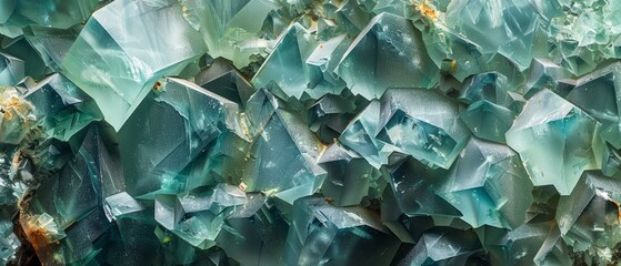 Obraz premium Panoramic close-up, high detail scan of fluorite material, Generative AI 