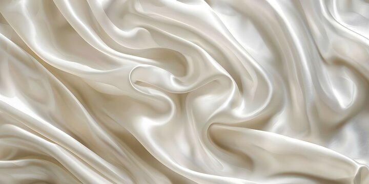 White silk cloth background for elegant weddings with luxurious visuals and fabric. Concept Wedding Photography, Elegant Backdrop, Luxurious Visuals, White Silk Cloth, Sophisticated Fabrics