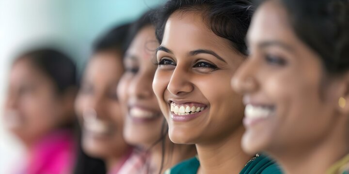 Indian women chatting and laughing in a group. Concept Friendship, Community, Candid Moments, Social Gathering, Laughter