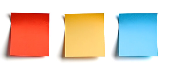 Fototapeta premium Blank Paper Note Message Reminder on White Studio Background with Professional Photography