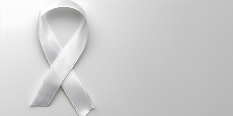 Abstract white or grey ribbon background representing various awareness causes. Concept Awareness Ribbons, Abstract Background, Charitable Causes, Symbolic Ribbons, Support Movements