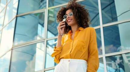 The woman with phone