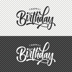 happy birthday lettering clipart element design