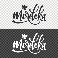 merdeka lettering clipart element design